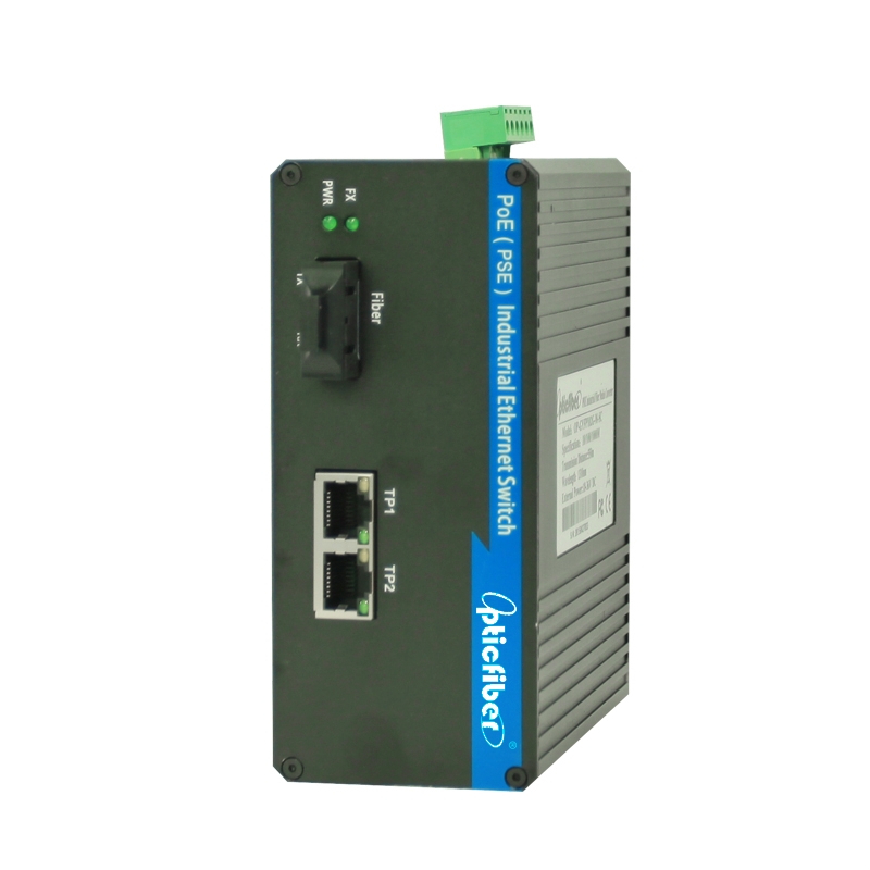 百兆1光2電工業級PoE交換機